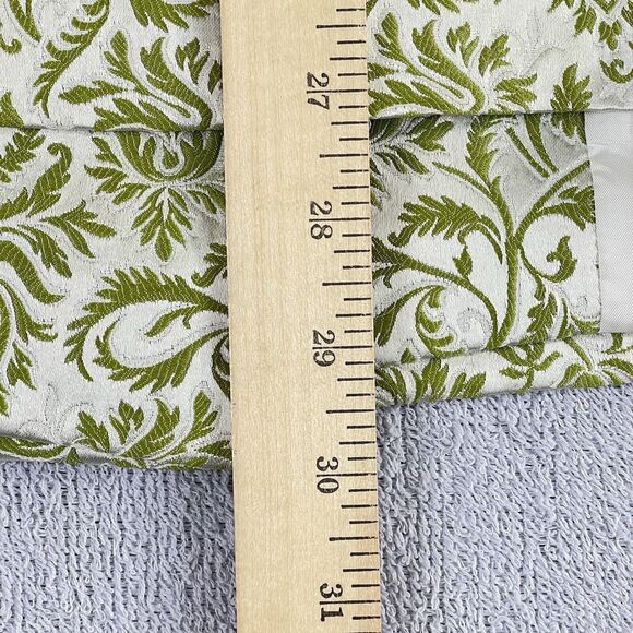 Escada Couture Silver Jacquard Skirt Suit Women’s Size 42 Green White Germany - Picture 13 of 16